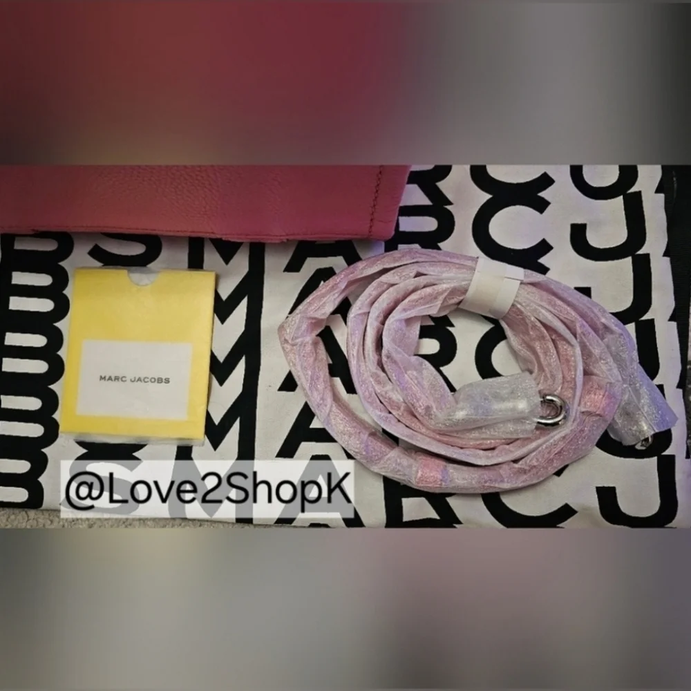 Marc Jacobs Pink Leather Tote with Strap - Picture 6 of 8